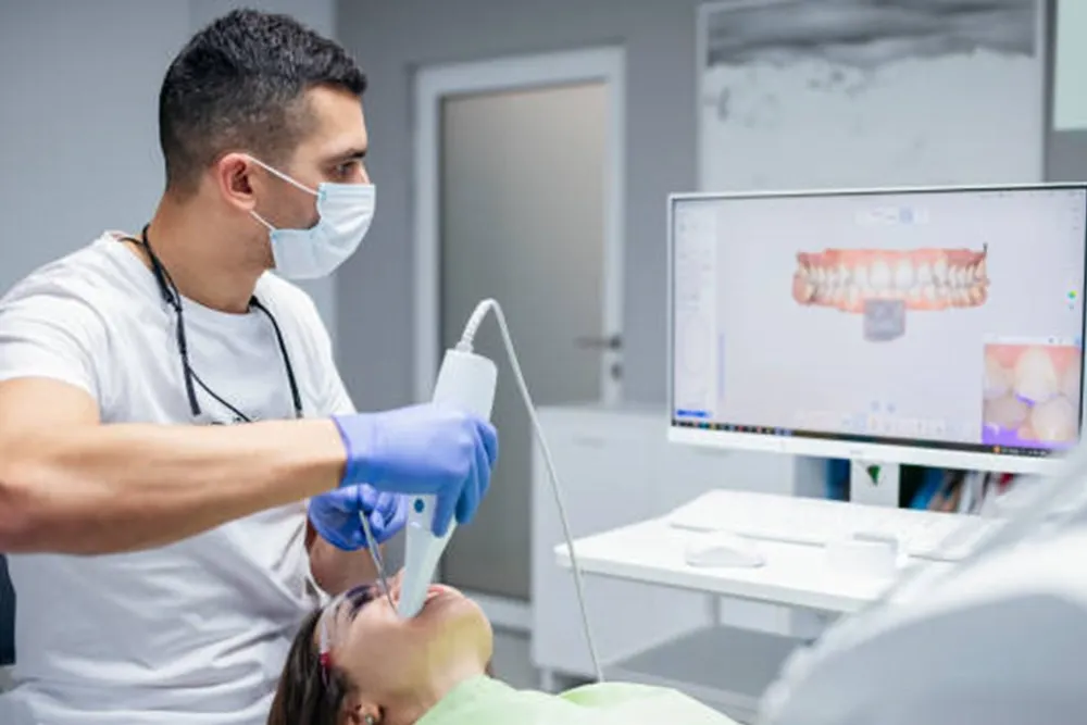 dentist working on patient